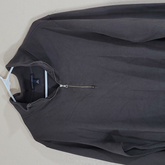 Banana Republic XL 1/4 zip up pullover sweatshirt  100% cotton dark cammo green - Picture 2 of 6